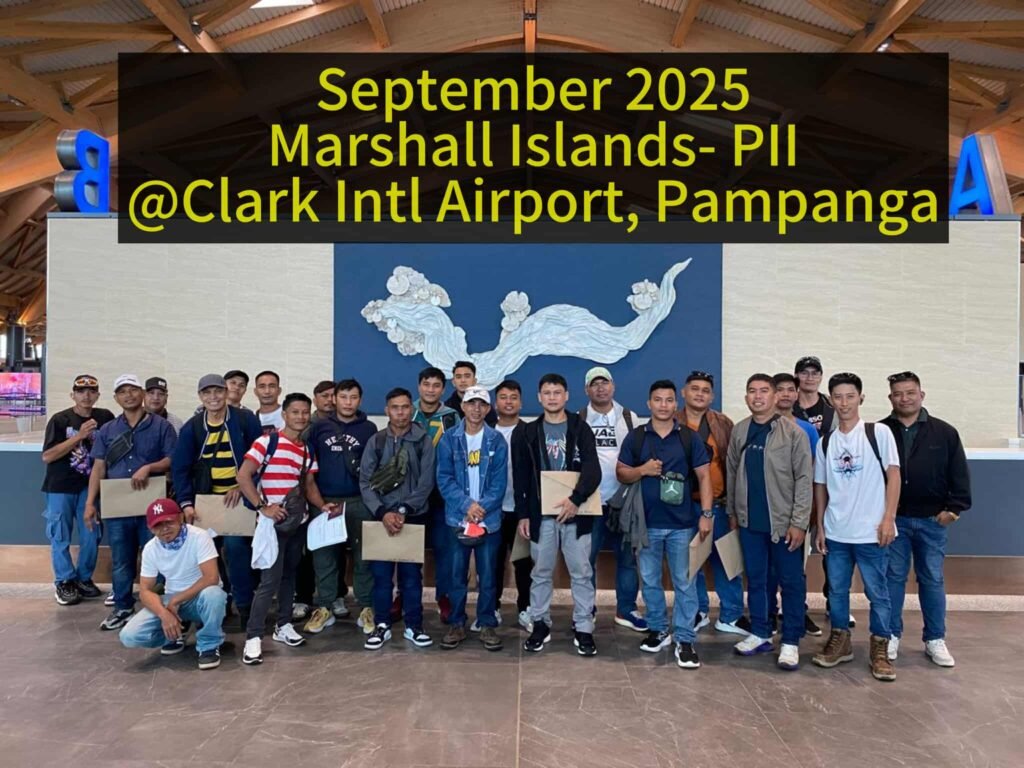 September 2025 Marshall Islands - PII - Clark Intl Airport Pampanga