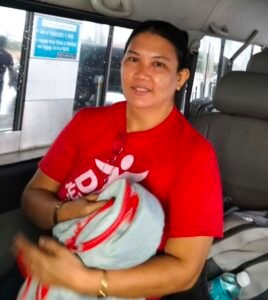 Patrecia Cabarles otw to the airport